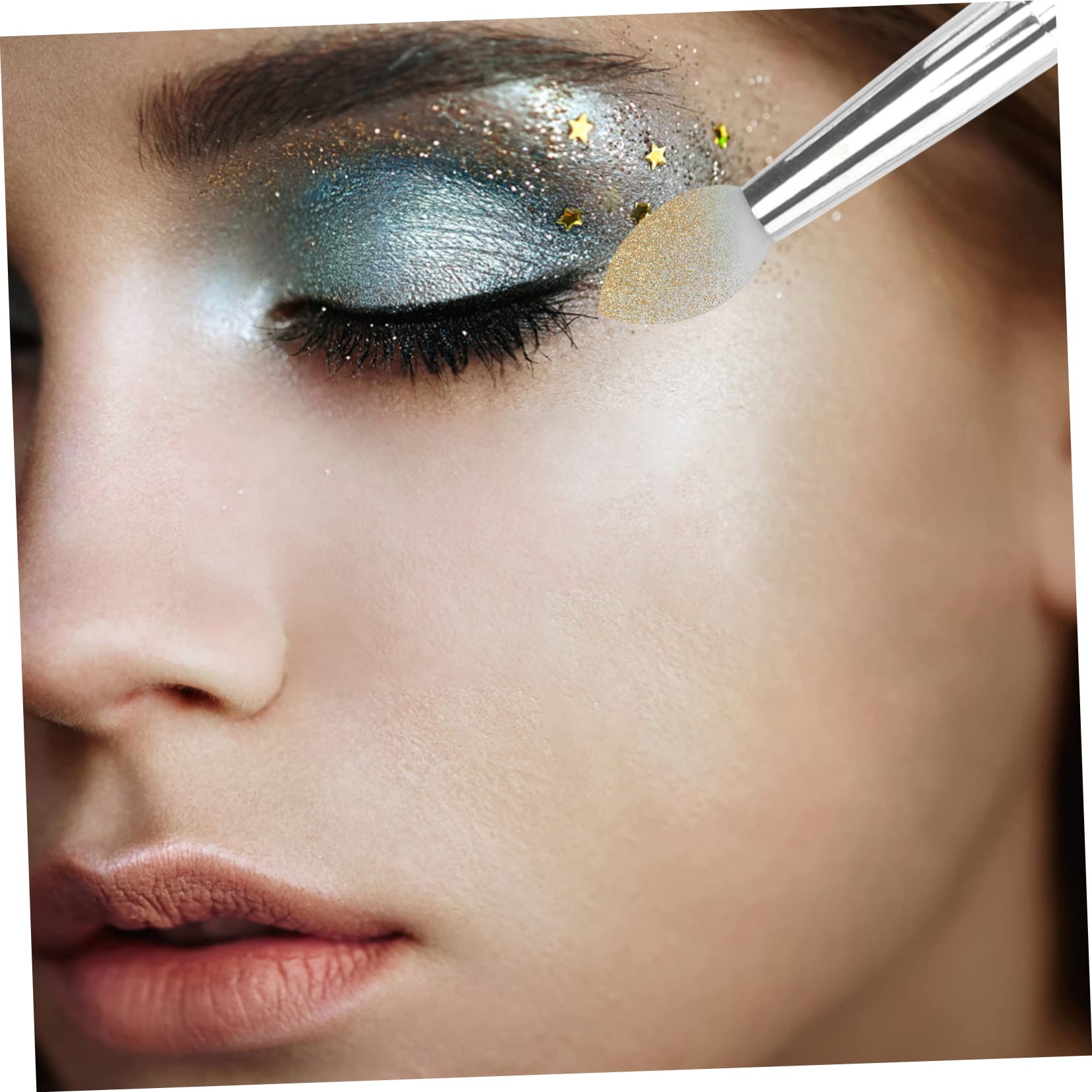 SOESFOUFU Lip Gloss Makeup Set 6-piece Facial Mask Brush Set Cosmetics Brush for Women Natural Look Travel-friendly