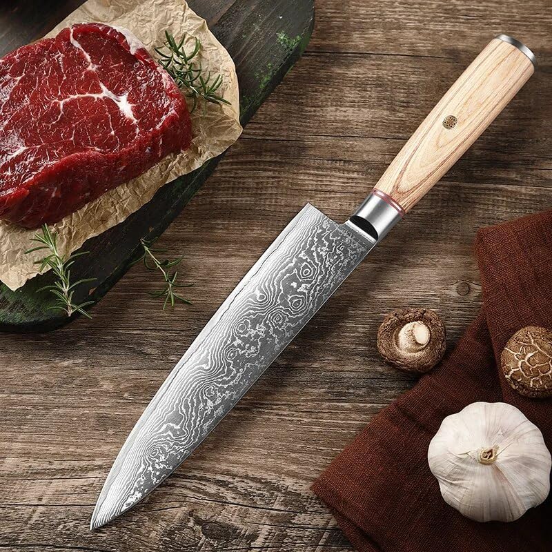 Miniatura 2 de Chef's Meat Cutting Knife Chef Knives 67 Layer Damascus Japanese Kitchen Knife Stainless Steel Vegetable Meat Butcher Knives Wood Handle Cooking