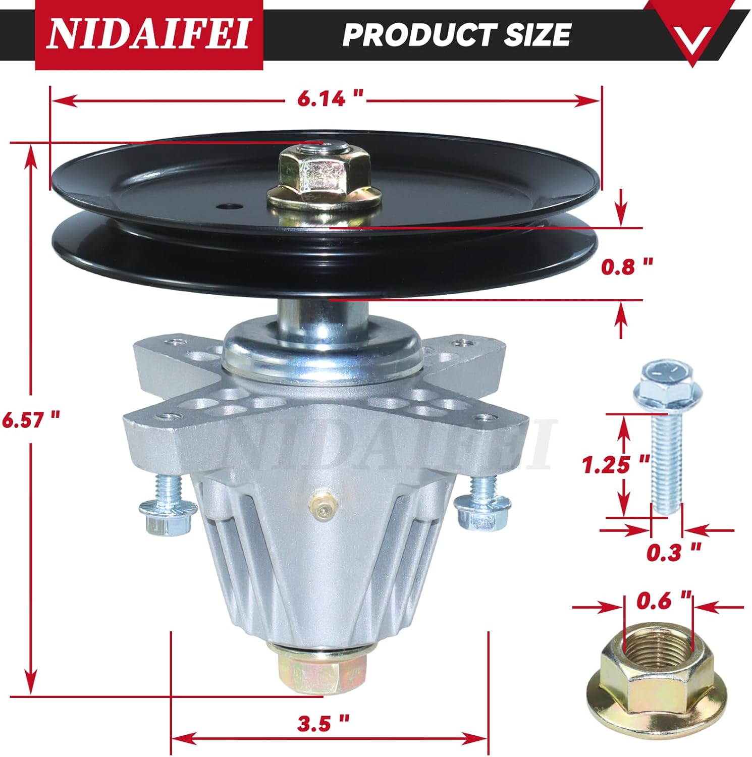 Greased 2 Pack 918-06977A Spindle Assembly with 954-05022A Belt Replaces Cub Cadet 918-06977 for Cub Cadet XT1 LT46 XT2 Craftsman T225 T240 T2800 T3100 T8200 Troy-Bilt Super Bronco Xp 46 Deck