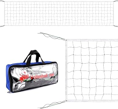 Professional Volleyball Net Outdoor,31.17x3.28ft Net, Canvas Edge Fitness Playground Volleyball Net