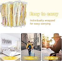 Vista 2 de Paquete de 100 cepillos de dientes desechables con pasta de dientes y peine, 0.35 onzas de pasta de dientes, peine de pelo de 7 pulgadas, kit