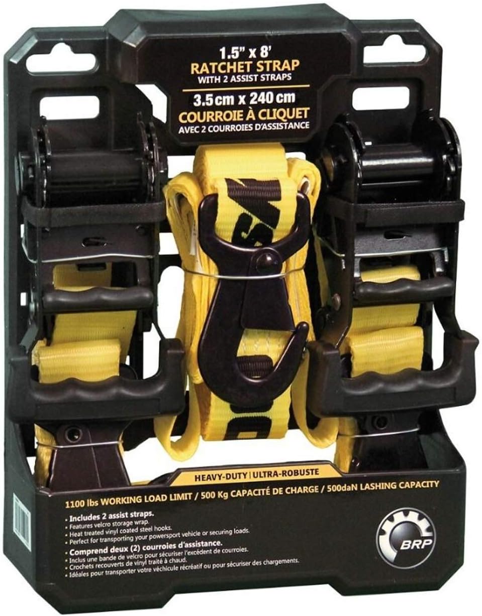 Can-Am New OEM, Branded Heavy-Duty Ratchet Tie-Down, Pack Of Two, 715006227