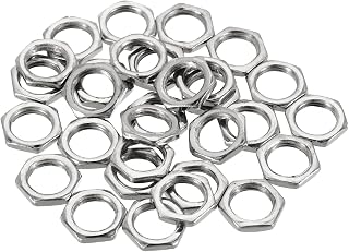 PATIKIL M9 x 0.75 Steel Hex Nuts, 30 Pack Metric Thread Zinc Plated Finished Hardware Nuts Screw Bolt Fasteners 2.5mm Height