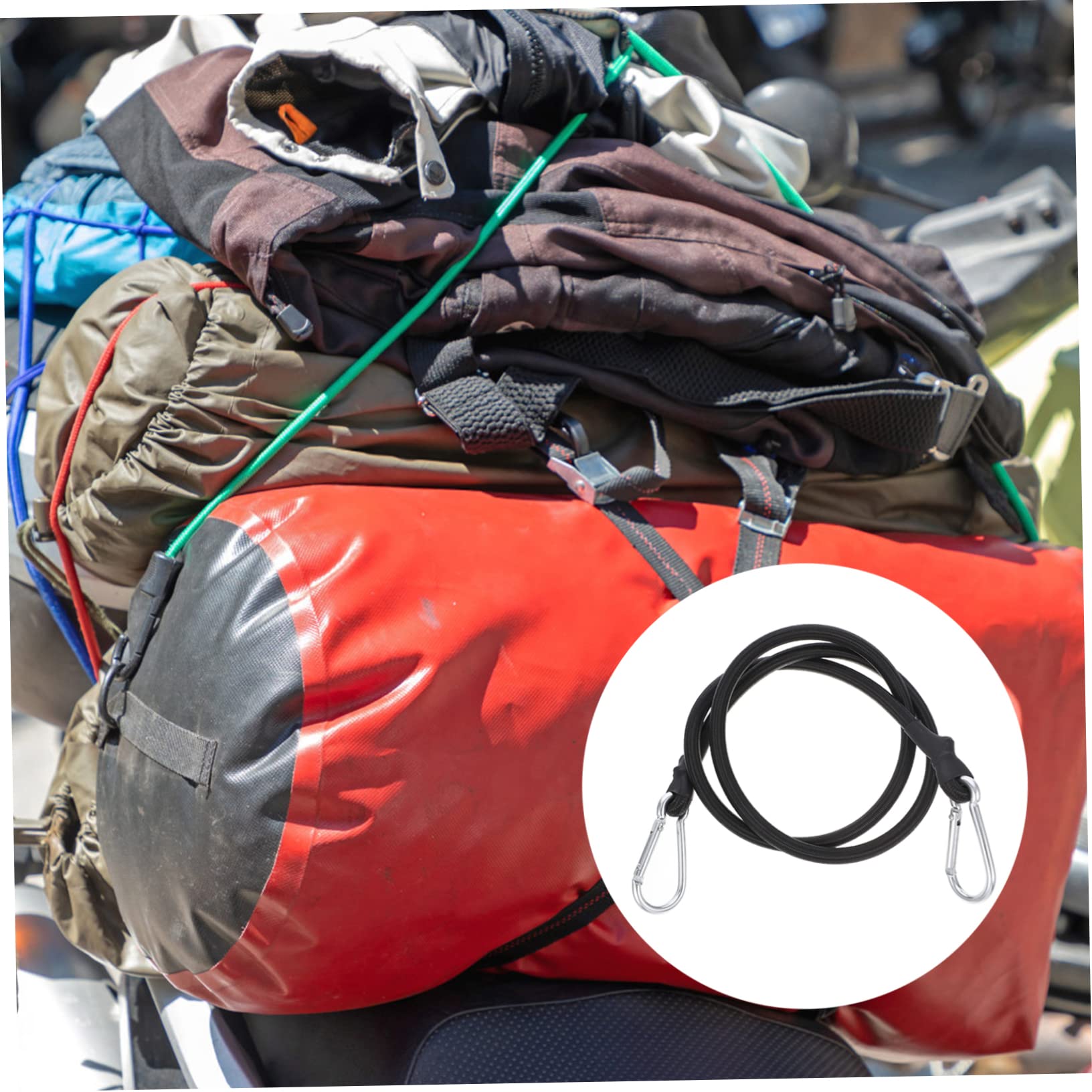 TOYANDONA 6 Pezzi Cinghie Elastiche Con Ganci Cinghia Elastica Per Bagagli Da Bicicletta Con Corda Fissa Cinghie Elastiche Per Trasporto Su Veicoli a Due Ruote e Scooter