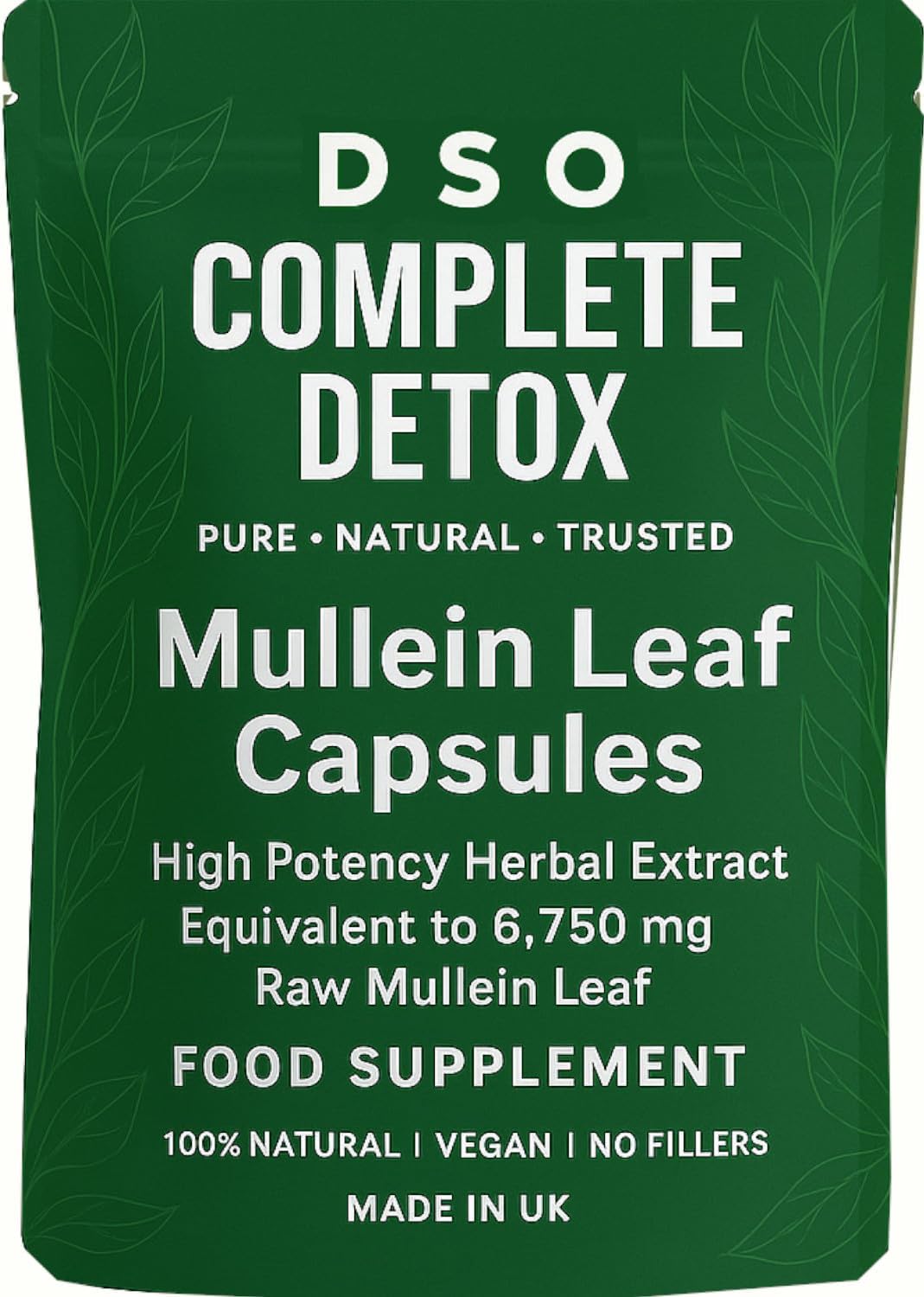 Mullein Leaf Capsules 6750mg | High Strength 10:1 Extract | Lung Cleanse & Respiratory Support | Vegan HPMC | No Fillers | Made in UK