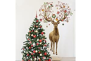 Stick On Christmas Trees For Walls: Plaid Christmas Wall Stickers Set