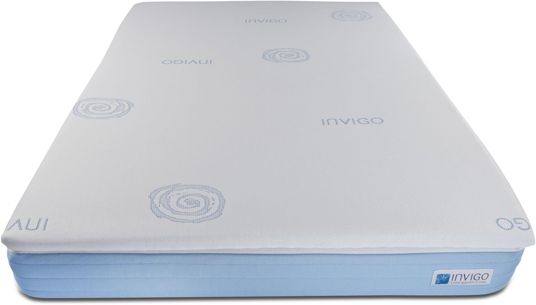 Invigo Fresh Natural Latex 2-Inch Twin Mattress Topper, White