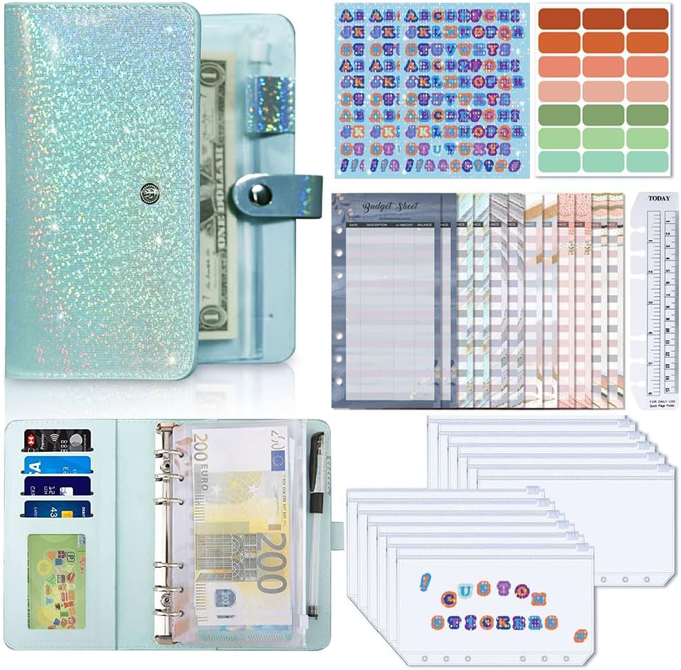 Raccoglitore Ad Anelli A6 Per Budget - Con Tasche E Fogli, Organizzatore Finanze Personali