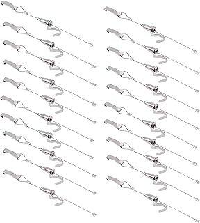 East Leaf ピクチャーレール ワイヤー フック 絵画 壁掛け 金具 (0.5m 20個セット)