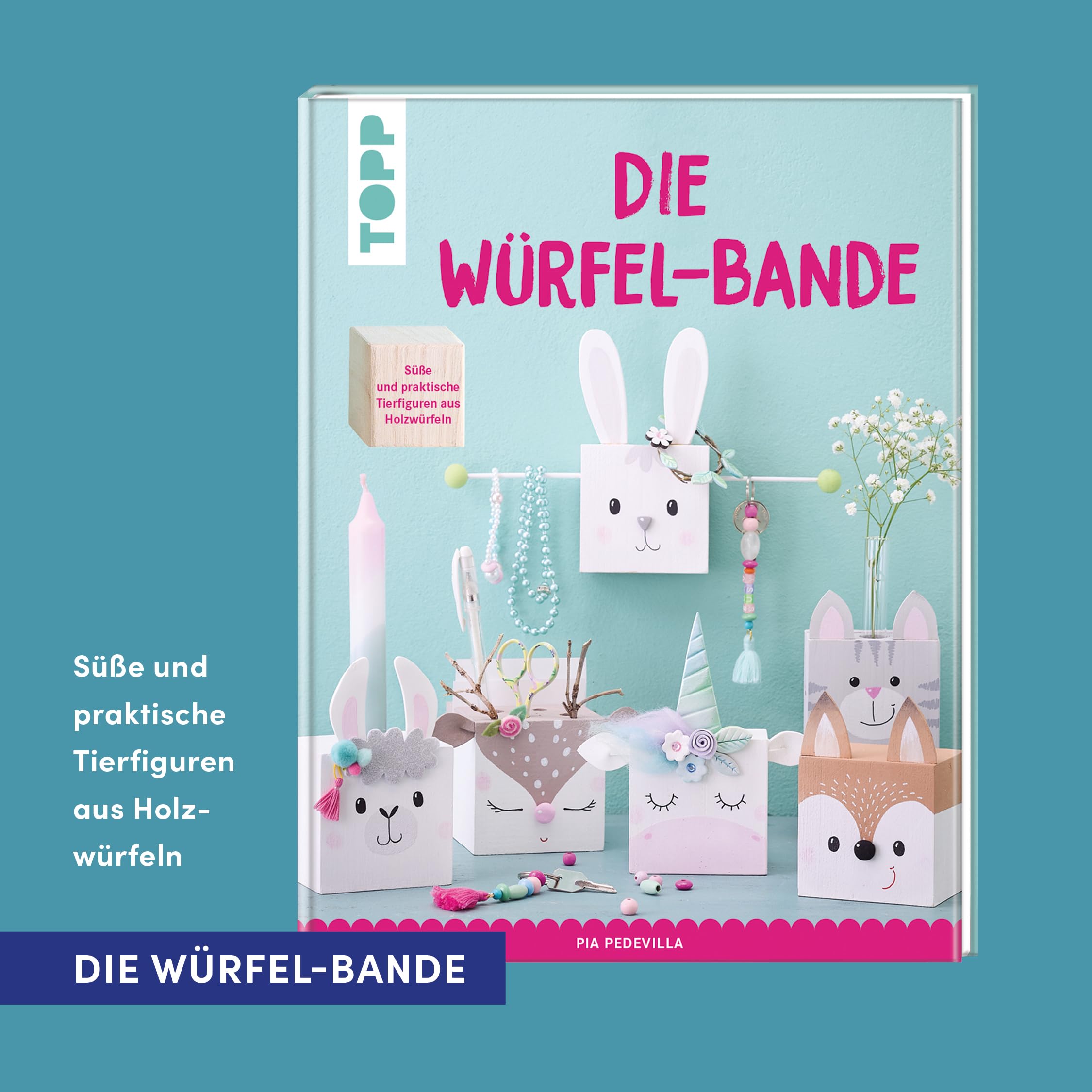 Die Würfel-Bande: Süße und praktische Tierfiguren aus Holzwürfeln