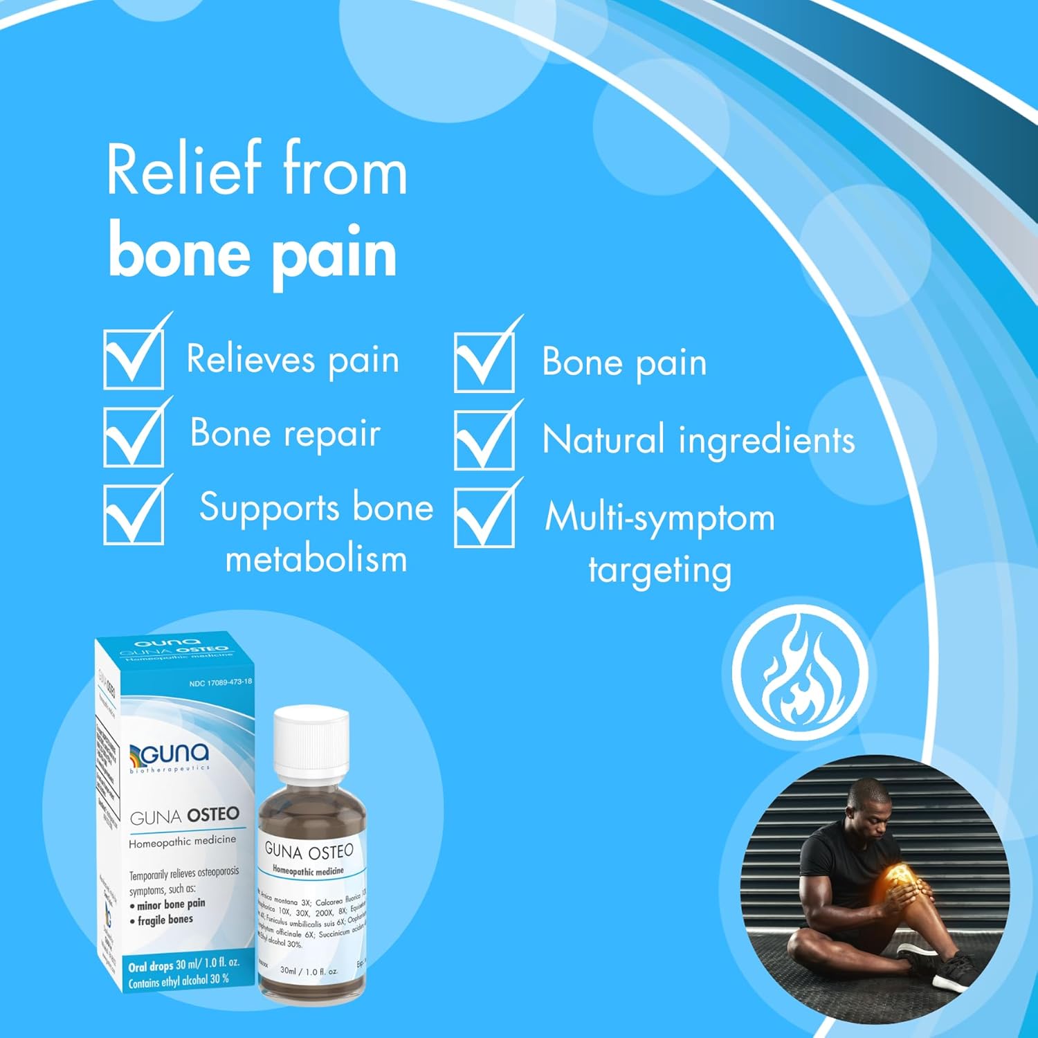 Guna Osteo Homeopathic Support for Bone Health & Strength - 1 Ounce