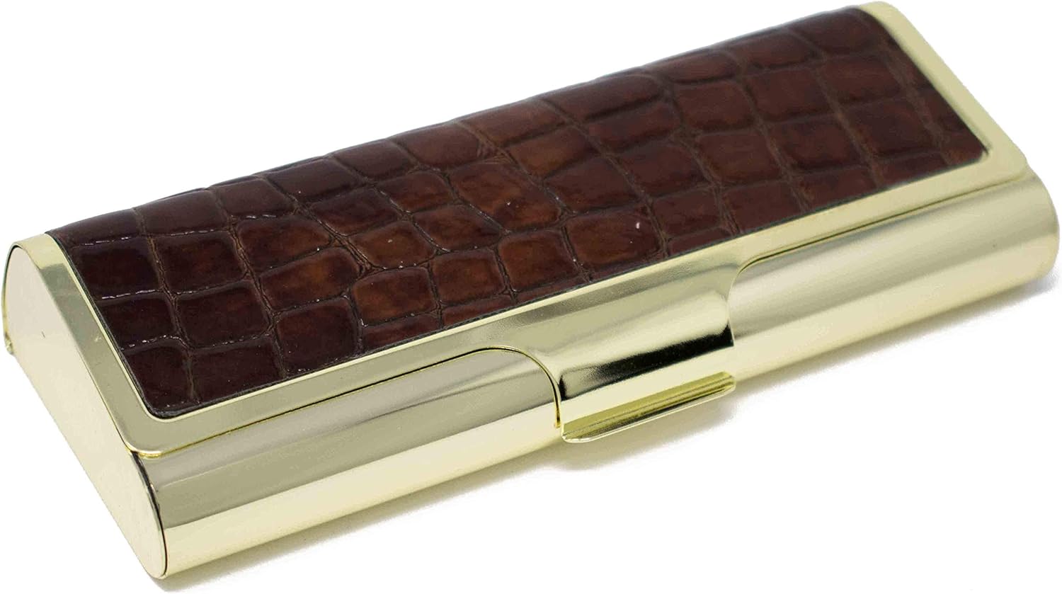 Metallic Hard Shell Protective Case for Eyeglasses with Velvet Liner (6” X 2.5” X 1”)