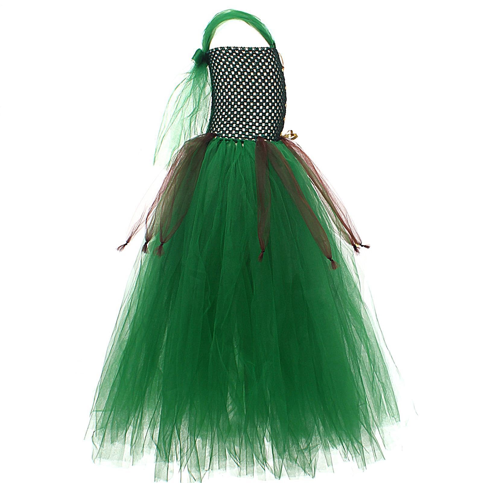 Costume Halloween per Bambine Gonna Tutù in Tulle Fata Verde Masquerade | Costume Da Festa Per Halloween Balli In Maschera Feste A Tema Carnevali Compleanni E Eventi Scolastici