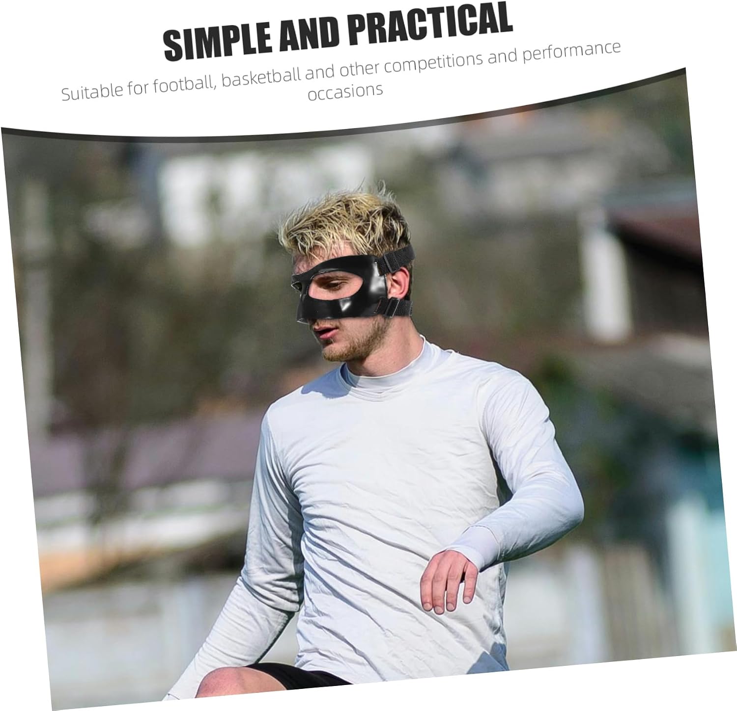 Basketball Face Mask Elastic Band Design for Comfortable Fit Protective Half for Sports Training Visibility and Safety During Intense Games