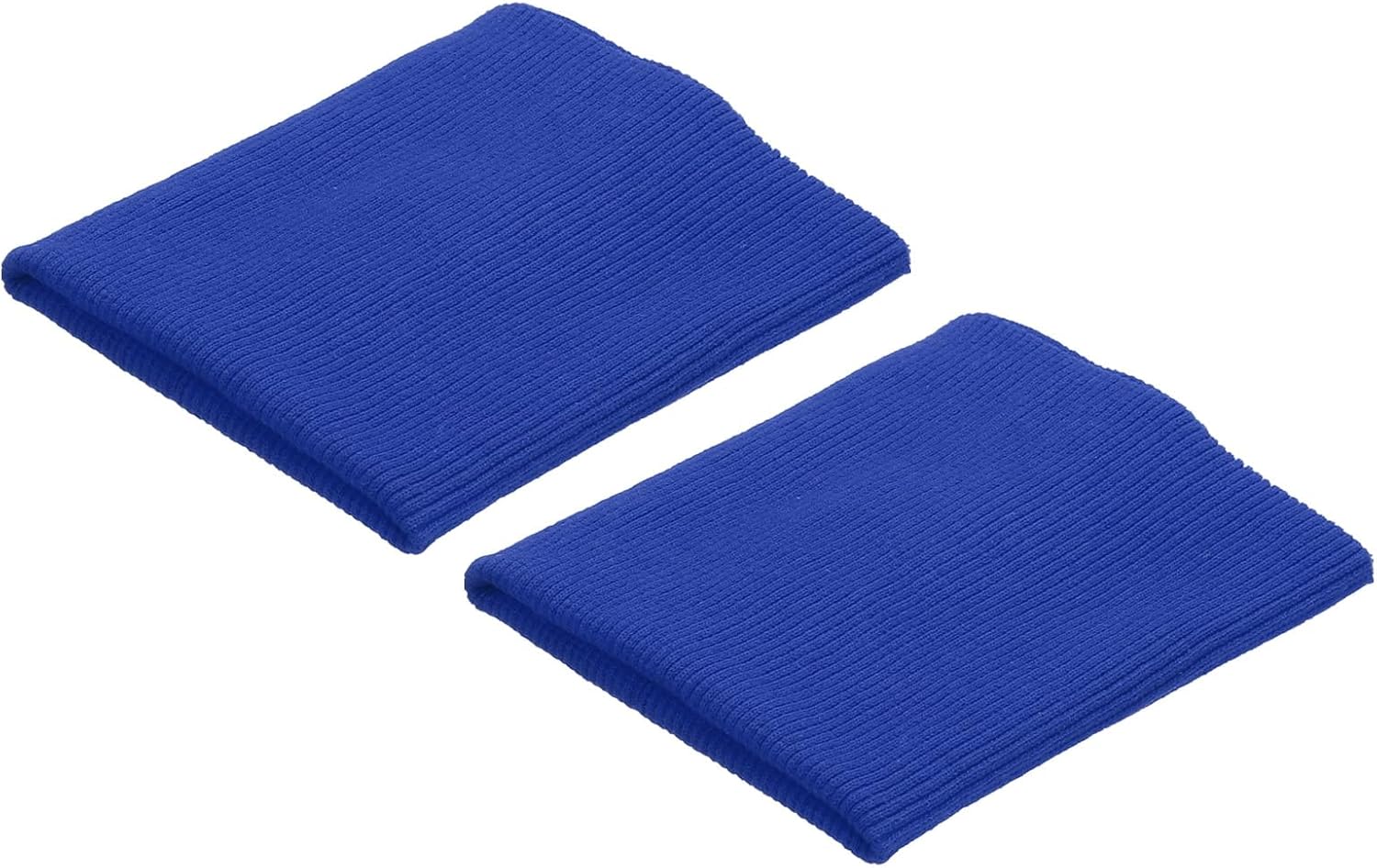 MECCANIXITY Elastic Cuffs Ribbed Trims 4" x 3.5" Cotton Fabric Knit Rib Stretch Tape Cuff Sleeve Waistband for Sewing, Blue 1 Pair