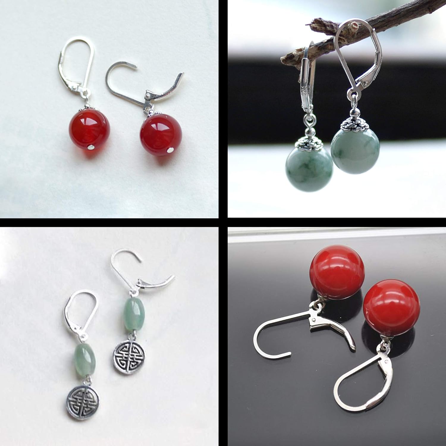 8pcs 925 Sterling Silver Leverback French Earring Hooks Hypoallergenic Dangle Earwire Findings 16x9mm for Jewelry Making