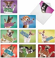 Vista 8 de The Best Card Company - 10 tarjetas de agradecimiento en caja con sobres, juego de papelería de agradecimiento animal para hombres, mujeres y niños