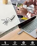 KOOTION USB C Flash Drive 512 GB Dual USB Drive Swivel Type C Flash Drive Up to 450MB/s USB 3.2 USB C Thumb Drive Portable Memory Stick with Keyring Hole Pen Drive, Silver