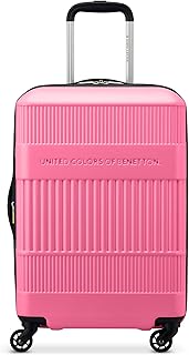 Ribbed Hardside Expandable Luggage with Spinner Wheels, Light Pink, Carry-On 20 Inch