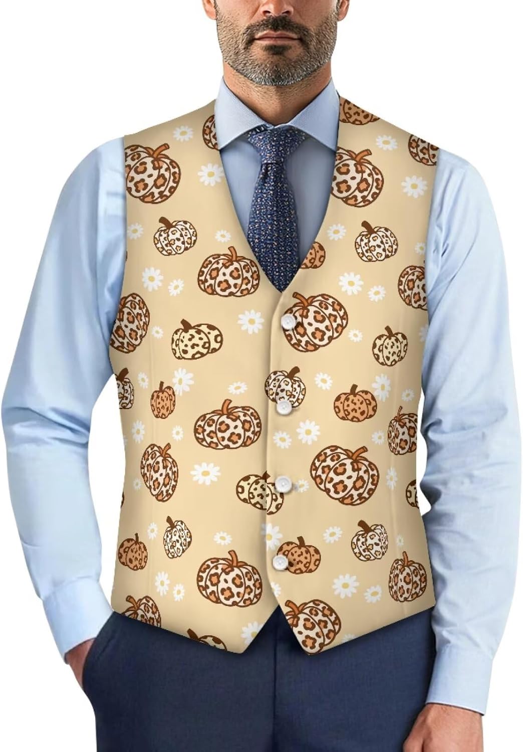 HUGS IDEA Mens Formal Suit Vest with Buttons Slim Fit Waistcoat Vest for Men with Back Strap