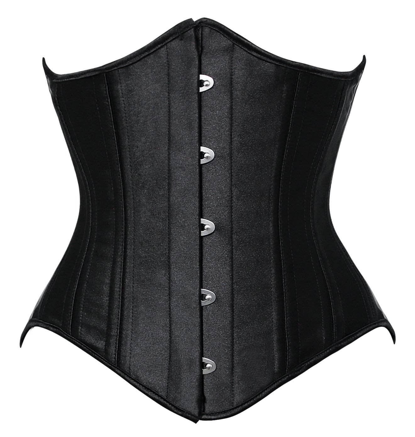 Charmian Women's Satin Underbust Waist Training Cincher Steel Boned Corset