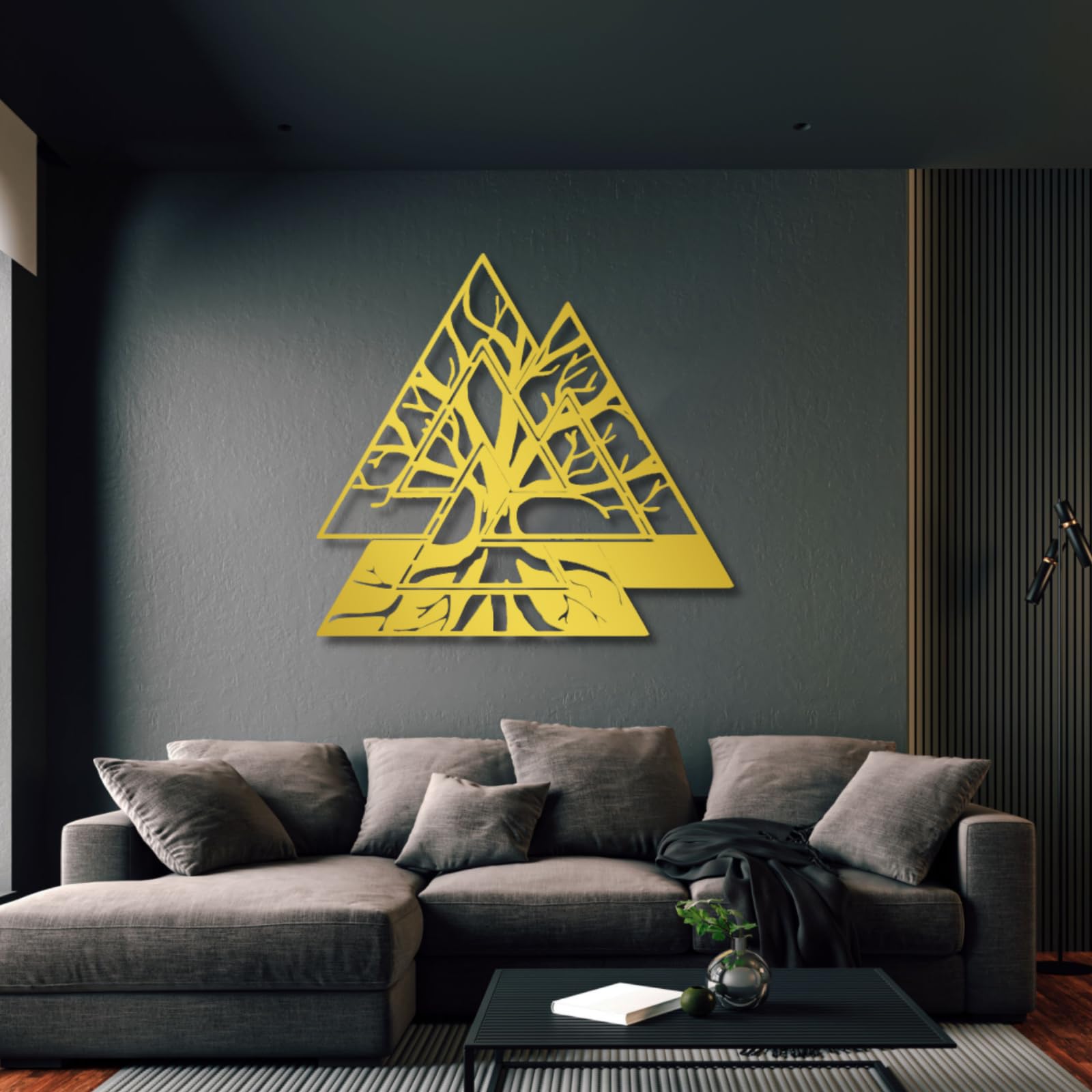 Cadeali Viking Tree of Life Wall Decor, Tree of Life Metal Wall Art, Viking Rune Art, Nordic Mythology Decor, Vegvisir Sign, Celtic Decoration for