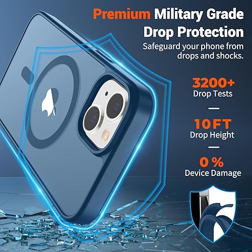 Miniatura 1251 de SUPFINE Funda magnética para iPhone 11 (compatible con MagSafe) (protección contra caídas de grado militar), translúcida mate a prueba de golpes