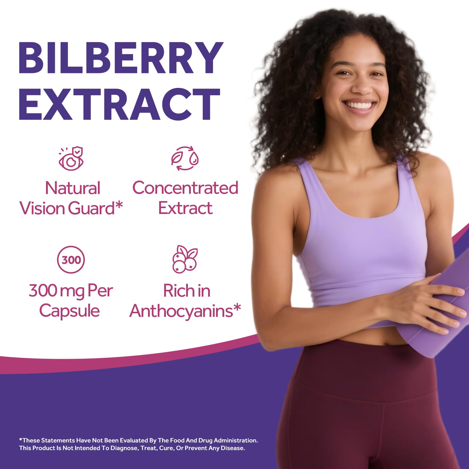 Doctor's Recipes Bilberry Extract, 300mg, Botanical Antioxidant, Vision & Eye Health, Extra Strength, Vegan, 120 Capsules, Non-GMO — Amazon image 4