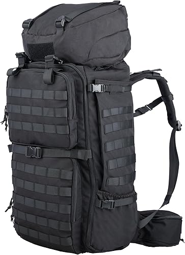 Zsearaymy - Mochila de senderismo MOLLE de 75L con marco interno y cubierta de lluvia para táctica, camping, mochilero, viajes de supervivencia