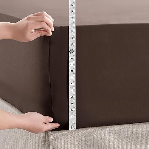 Miniatura 27 de Empyrean Bedding Sábanas de cama para King – Sábanas bajeras de 14 a 16 pulgadas – Sábana bajera de bolsillo profundo tamaño King – Sábana bajera 13