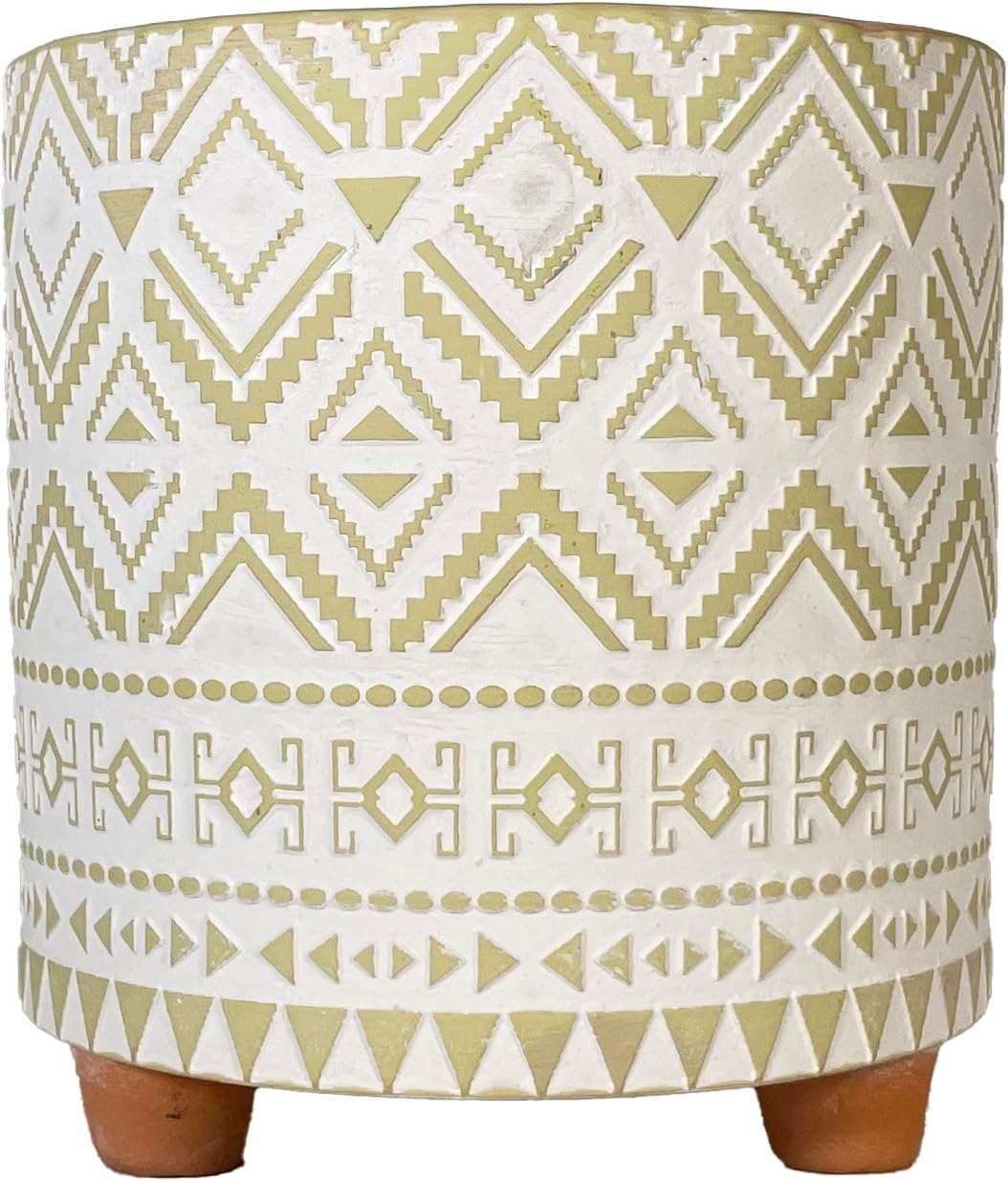 Ceramic Pot, Stylish, Small, Scale Pot, Light Yellow, W 5.3 x D 5.3 x H 5.5 inches (135 x 135 x 140 cm)