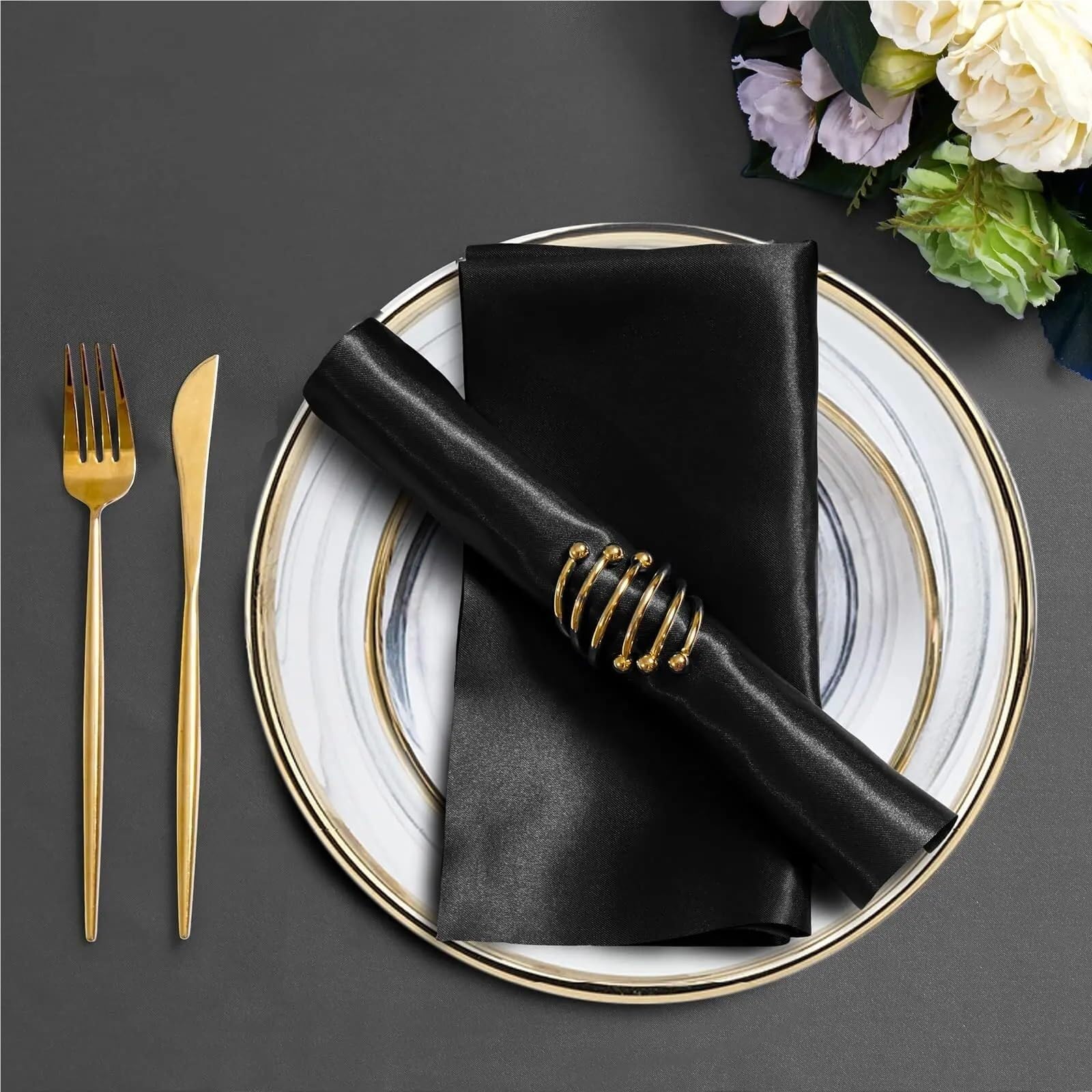 Servilletas De Tela Paquete De 60 Servilletas Cuadradas Satén Sedoso 30x30cm, Paño Fiesta, Mesa Comedor Suave for Boda, Navidad(60pcs Drak Green)