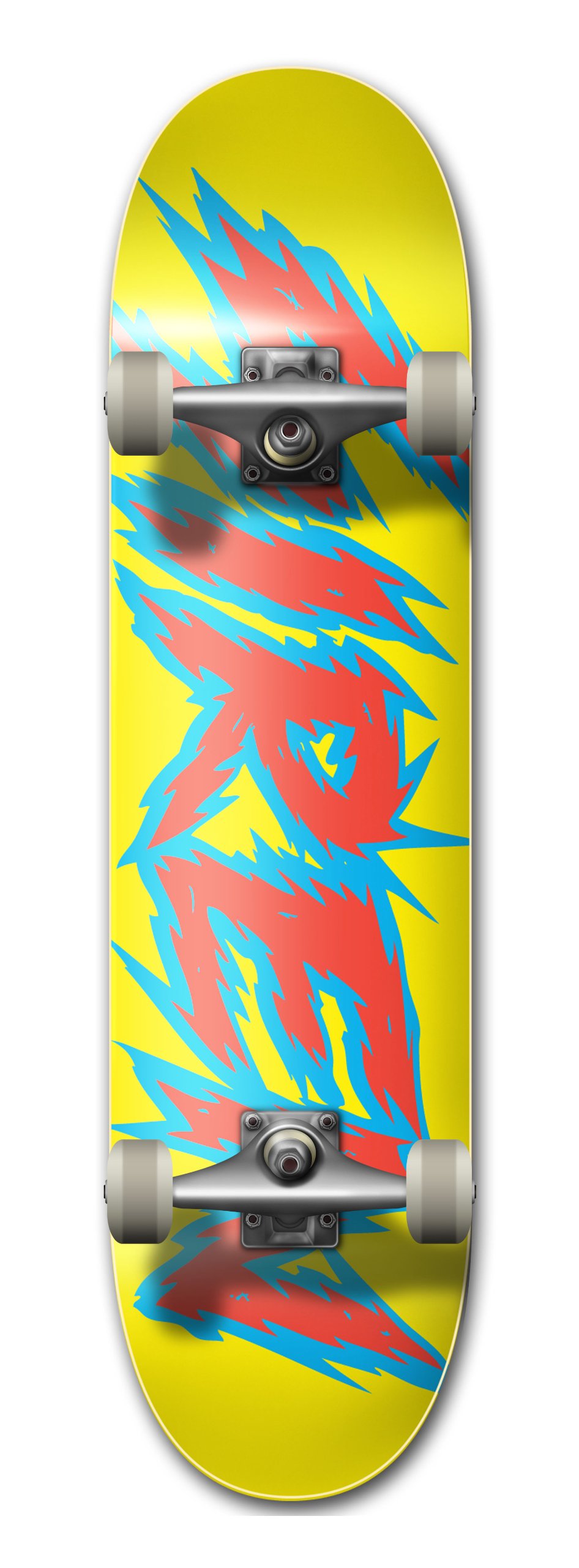 Siren Complete Team Shocker Skateboard Deck (7.75, Yellow/Red)