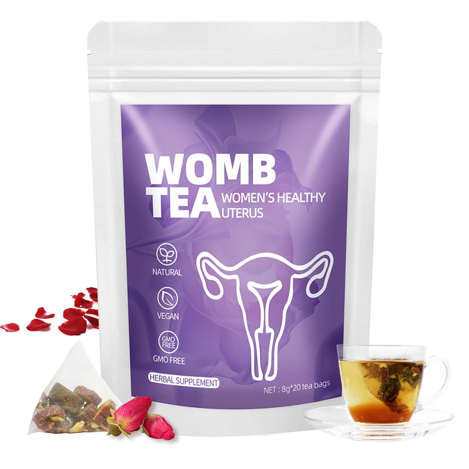 VAEYAE 20 Pcs Natural Womb Detox Tea for Woman Health Care, Herbal Fibroid Fertility Tea for Women to Get Pregnant Fast, Menstrual Period Cramps Relieve & Uterus Cleanse, Warming, Rejuvenating Teabag VAEYAE 20 Pcs Natural Womb Detox Tea for Woman Health Care, Herbal Fibroid Fertility Tea for Women to Get Pregnant Fast, Menstrual Period Cramps Relieve & Uterus Cleanse, Warming, Rejuvenating Teabag