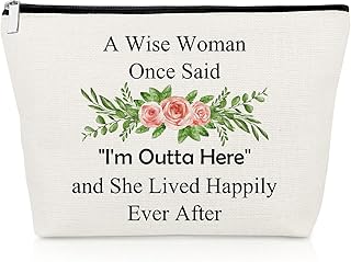 Leaving Gift from Coworker Retirement Makeup Bag Retirement Gifts for Women Boss Retirement Gifts Goodbye Gift for Friends Retired Cosmetic Bag Teacher Coach Mentor Going Away Gift Thank You Gift