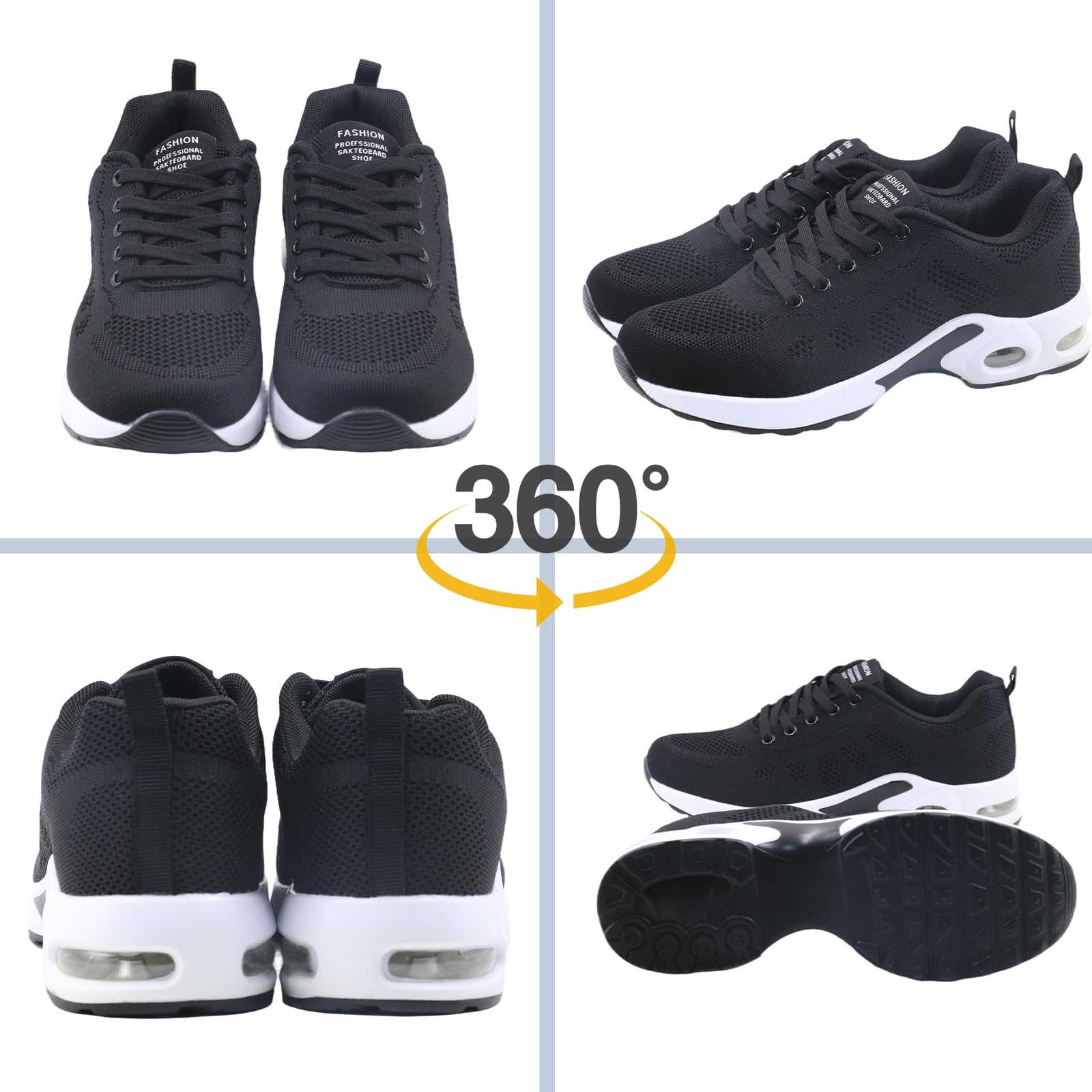 AioTio Spazierschuhe Damen rutschfest Sportlich Turnschuhe Dämpfungs-plattform Modische mesh Leicht Fußgewölbestütze Freizeitschuhe