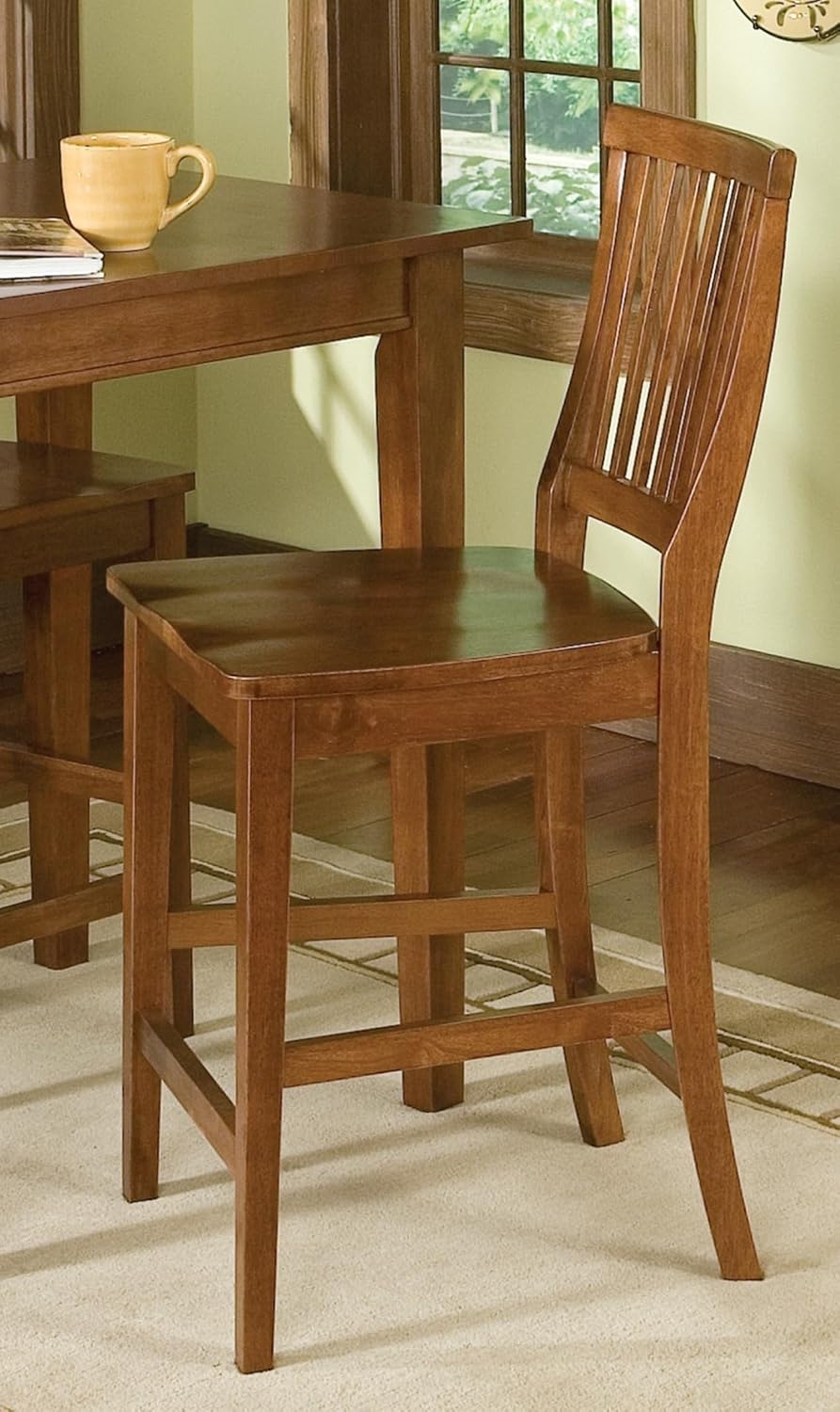 Homestyles Arts & Crafts Cottage Oak Counter Stool