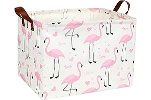 Flamingo Pink Basket Nursery Girl Baby Storage Basket