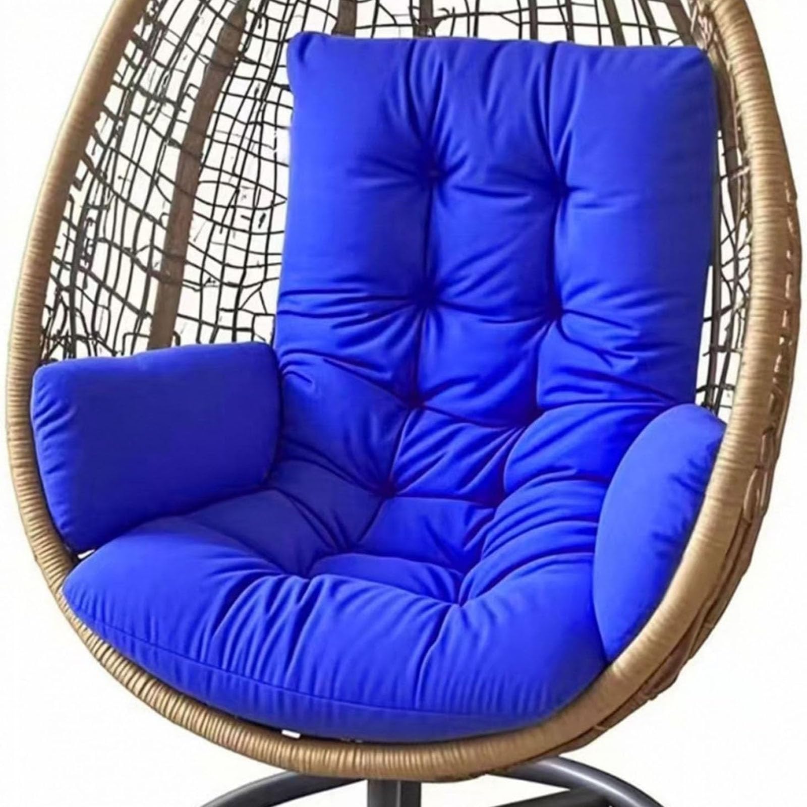 Outdoor Hanging Chair Cushion, Garden Cushion for Hanging Swing Hanging Basket Seat Cushion Washable Rocking Chair Hammock Seat Cushion for Hanging Basket Seat Cushion,blue