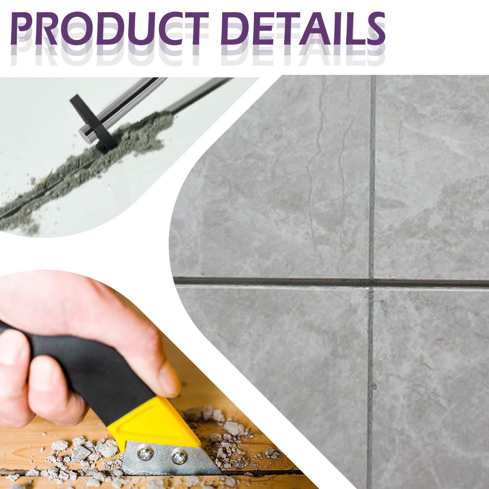 Swpeet 7 pezzi strumento rimozione grout piastrelle con lame extra e kit supporto