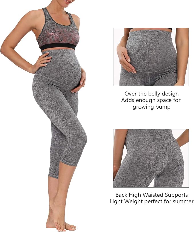 V VOCNI Maternity Stretch Capri 