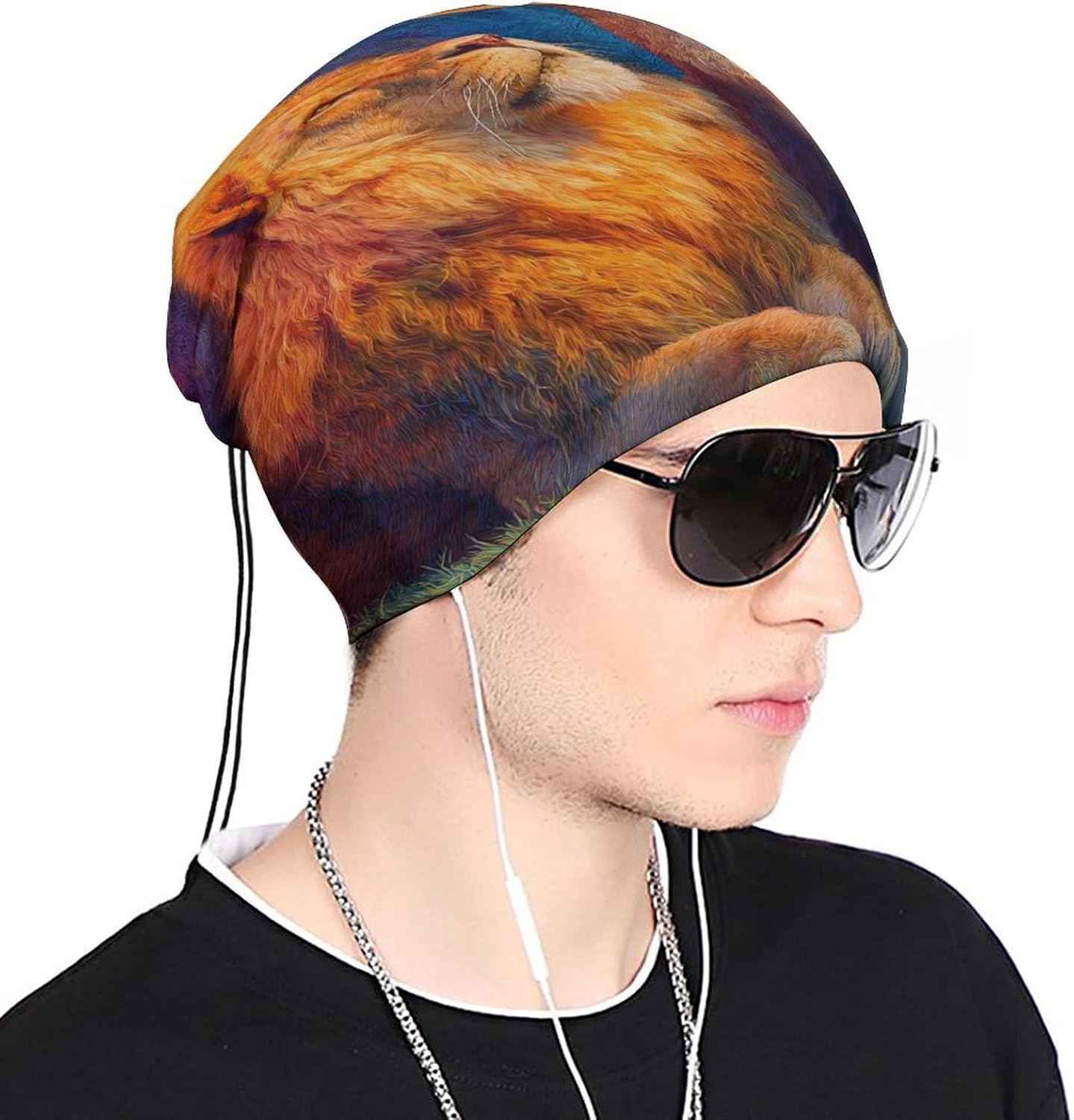 Lion Couple Unisex Neck Gaiter Face Scarf Cover Sun Hoods for Outdoor Hiking Skiing