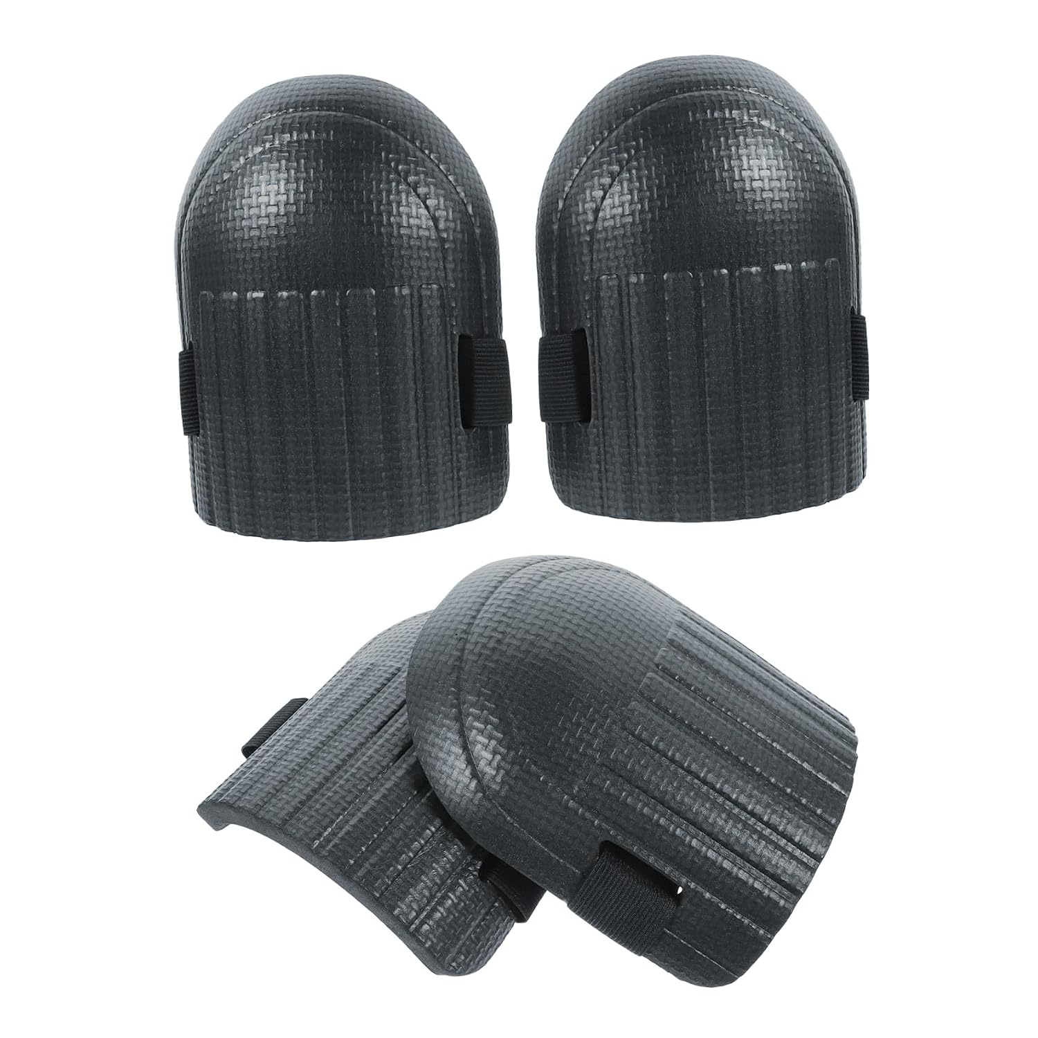 MAGICLULU Wear-resistant Work Kneepads with Built-in Thick Brace, Soft Sturdy Pads for Construction and Automotive Use, Lightweight Knee Protection for Factory and Garden Work, 2 Pairs Black
