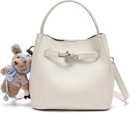 Ladies wallet, light luxury bucket bag, lychee patterned handbag, high-end sense, one shoulder versatile crossbody bag