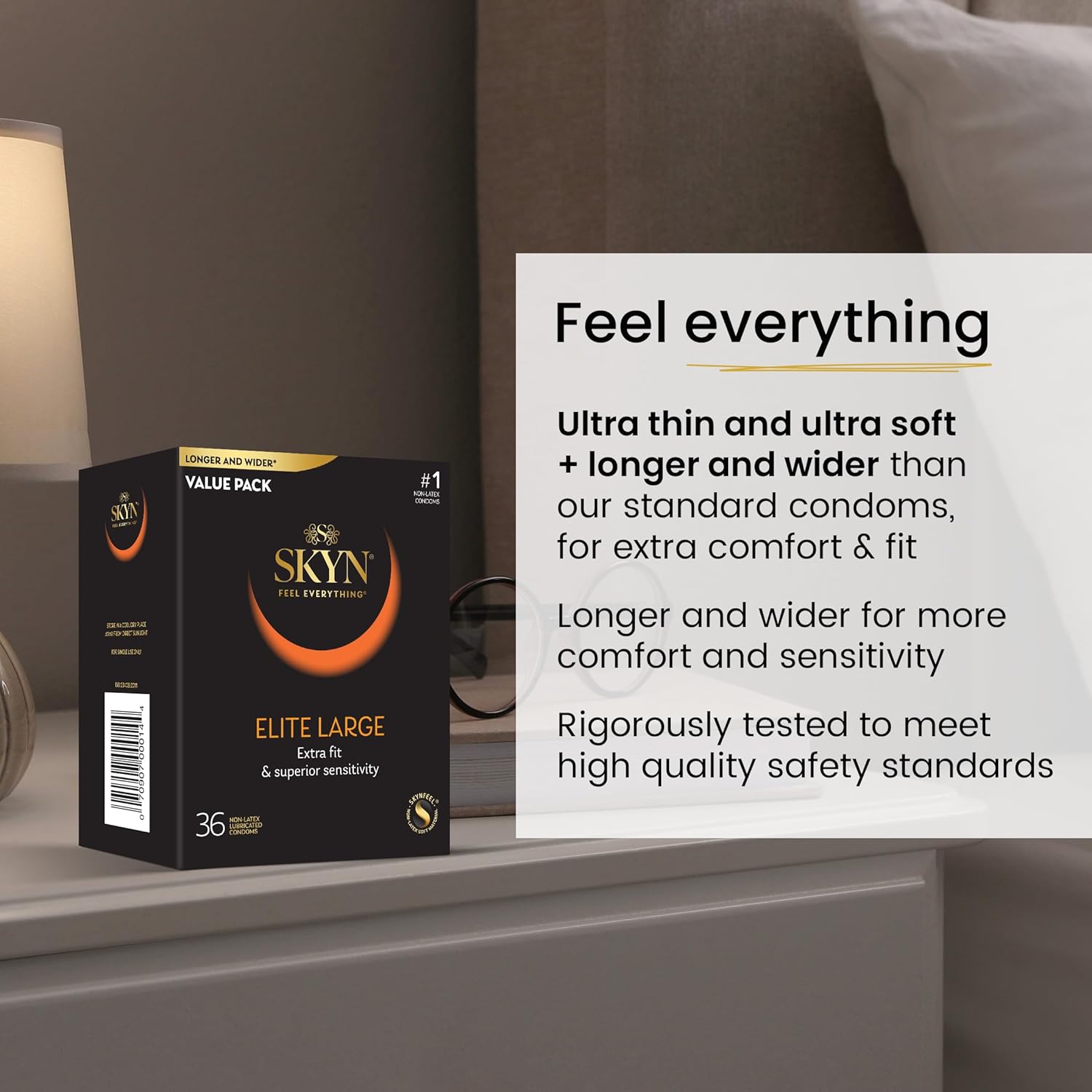 SKYN Elite Large 36 Count and SKYN Extra Studded 22 Count Ultra Thin Non-Latex Condoms