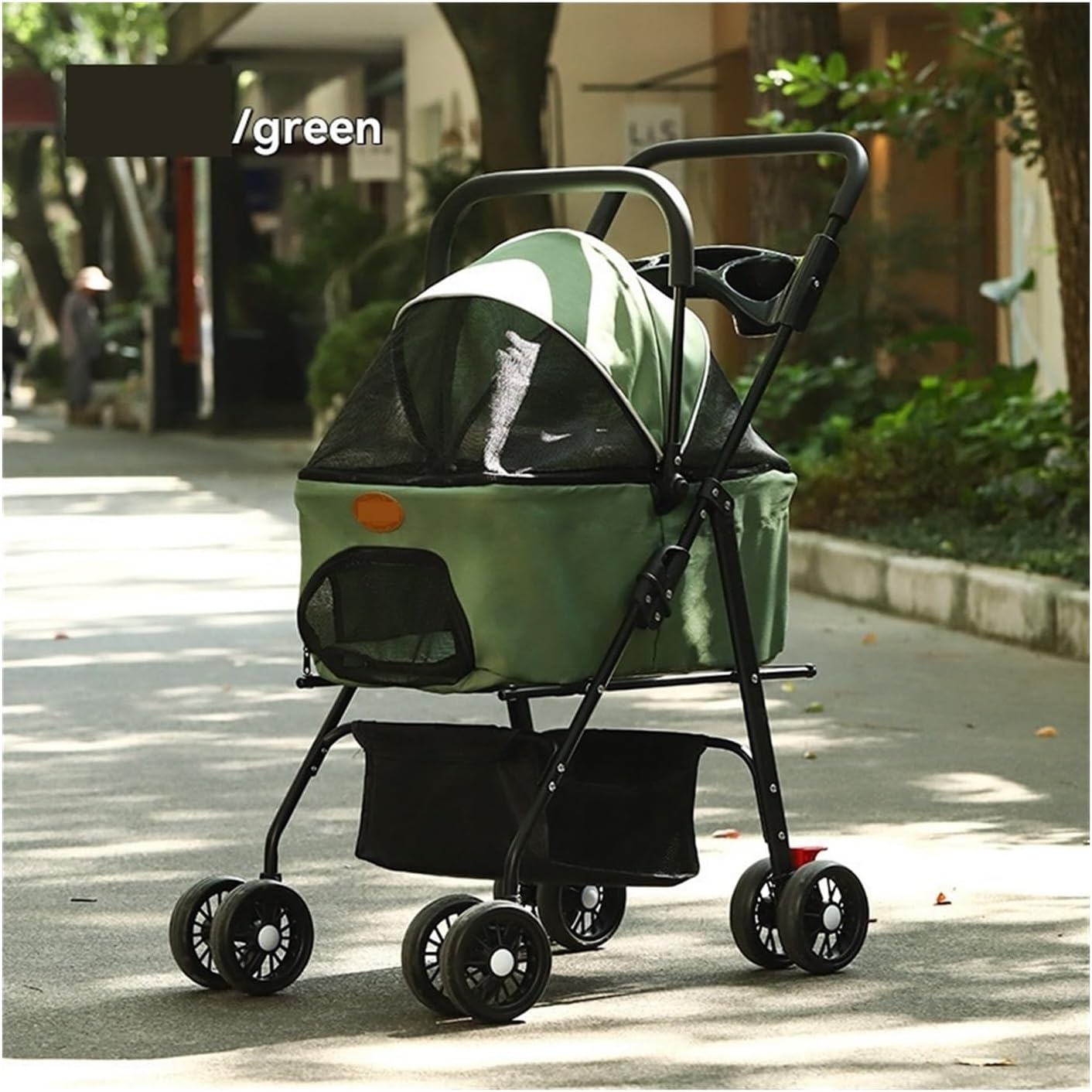 pet Toilet Pet Cart, Dog and Cat, Portable Foldable Standard Litter Boxes(Green)