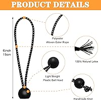 Vista 2 de Paquete de 50 cuerdas elásticas de 6 pulgadas, bolas elásticas, cuerdas elásticas con bolas, lazos elásticos para camping, tiendas de campaña, lona