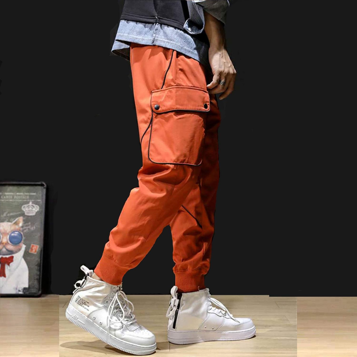XYXIONGMAO Streetwear Hip Hop Cargo Joggers Pants for Men Casual Pants Loose Multi-Pocket Outdoor Sports Harem Overalls - Image 5