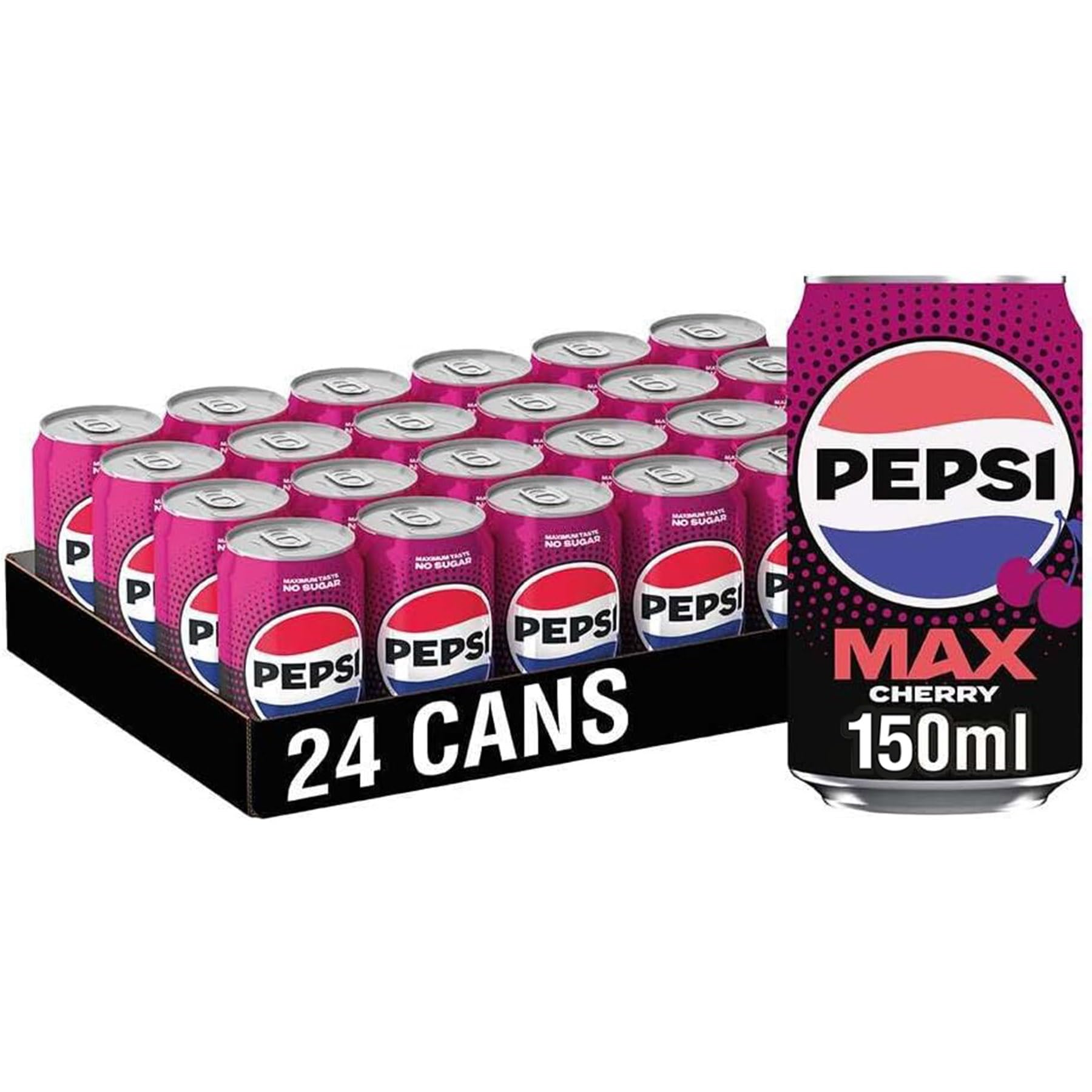 Pepsi Max Cherry Cola | 150ml Bottle | 24 Pack