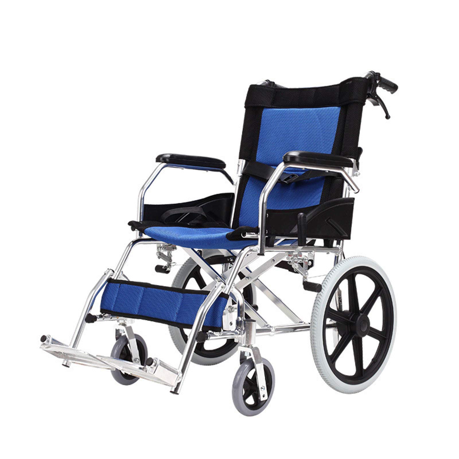 Silla de Ruedas de Aluminio Plegable para el hogar, Silla de Ruedas Multifuncional, Silla de Ruedas Manual Ligera para discapacitados y Ancianos